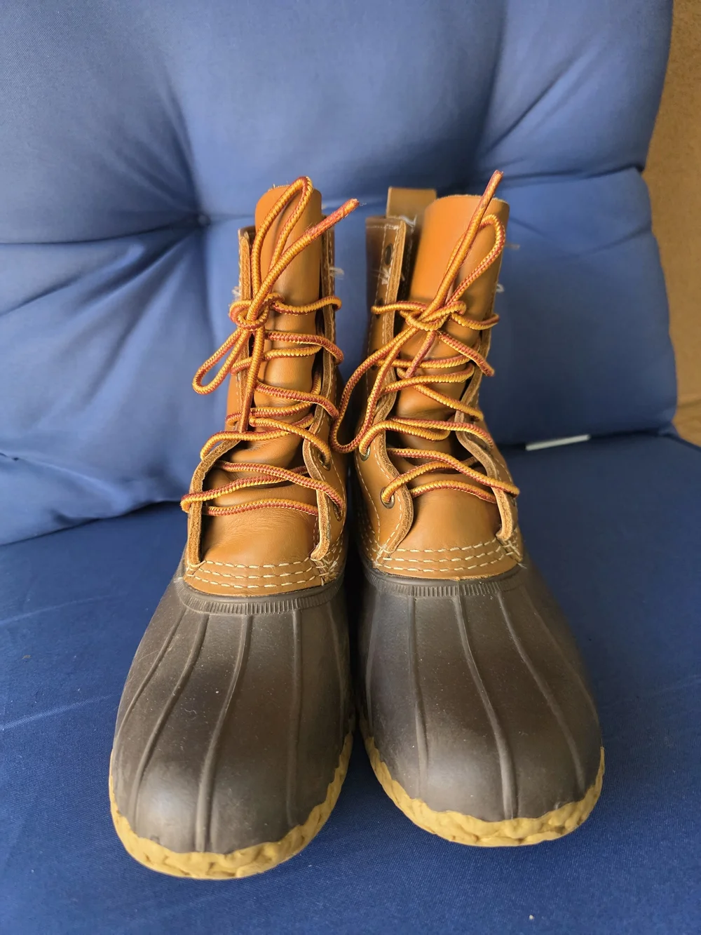 L.L. Bean Bean Boots Women's 8 Brown Leather Waterproof Duck Boots USA Made